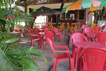 Outdoor banquet area