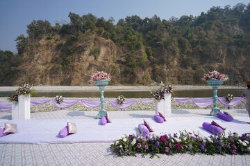 Outdoor banquet area