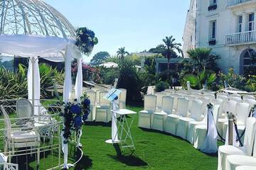 Outdoor wedding area