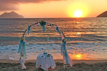 Outdoor wedding area