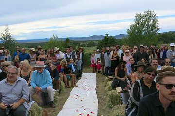 Outdoor wedding area