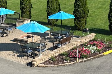 Outdoor banquet area