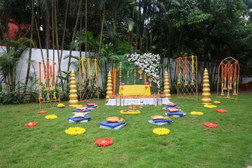 Outdoor wedding area