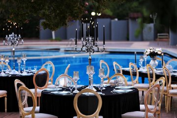 Outdoor banquet area