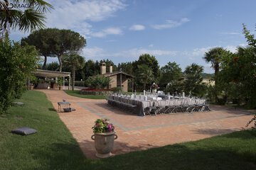 Outdoor wedding area