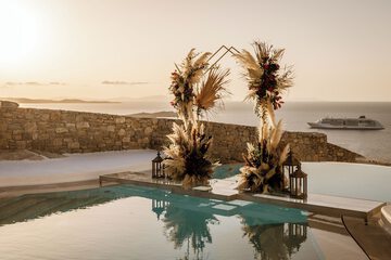 Outdoor wedding area