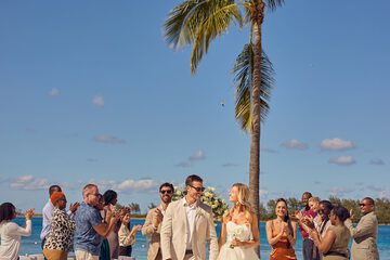 Outdoor wedding area