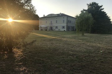Outdoor wedding area