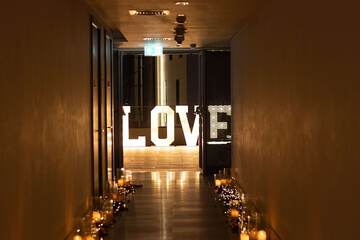 Outdoor wedding area