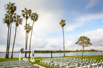 Outdoor wedding area