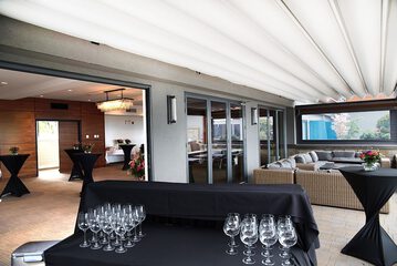 Outdoor banquet area