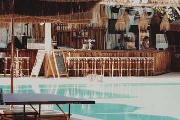 Poolside bar