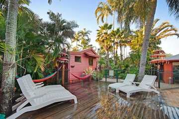 Outdoor banquet area