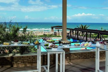 Outdoor banquet area