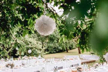 Outdoor wedding area