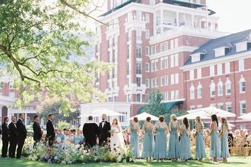 Outdoor wedding area
