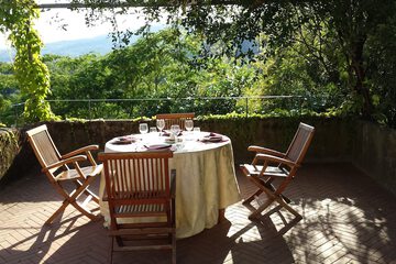 Outdoor banquet area