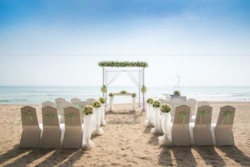 Outdoor wedding area