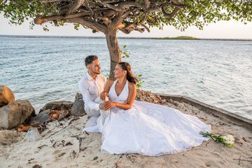 Outdoor wedding area