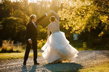 Outdoor wedding area