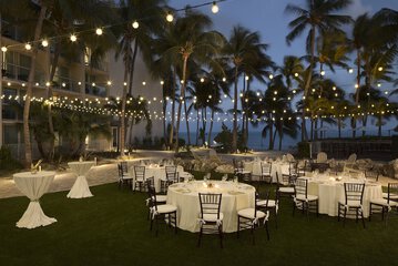 Outdoor wedding area