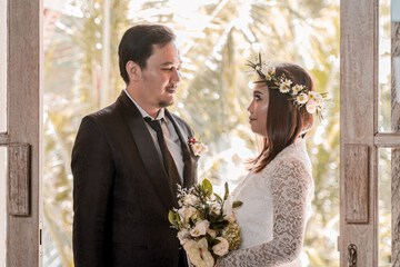Outdoor wedding area