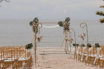 Outdoor wedding area