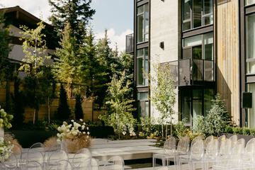 Outdoor wedding area