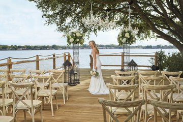 Outdoor wedding area