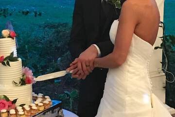 Outdoor wedding area