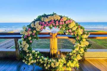 Outdoor wedding area