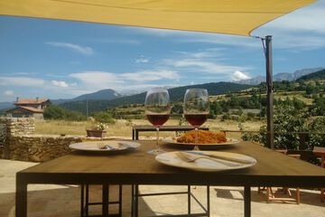 Outdoor banquet area