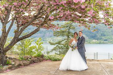 Outdoor wedding area