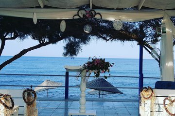 Outdoor wedding area