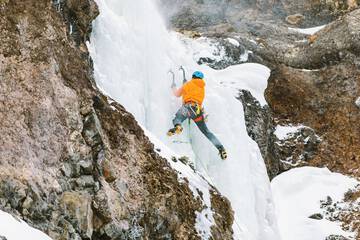 Outdoor rock climbing