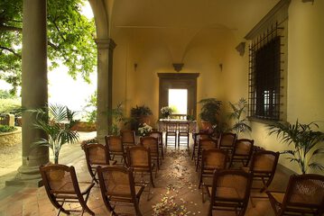 Outdoor wedding area