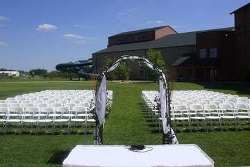 Outdoor wedding area