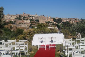 Outdoor wedding area