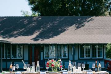 Outdoor banquet area