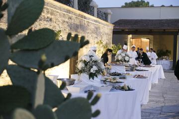 Outdoor wedding area
