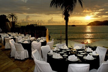 Outdoor banquet area