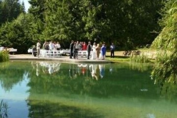 Outdoor wedding area
