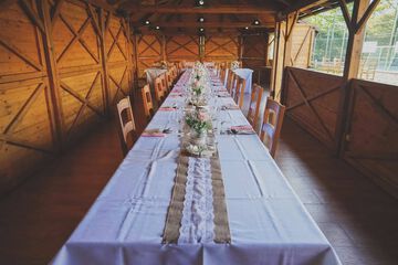 Outdoor wedding area
