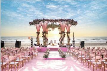 Outdoor wedding area