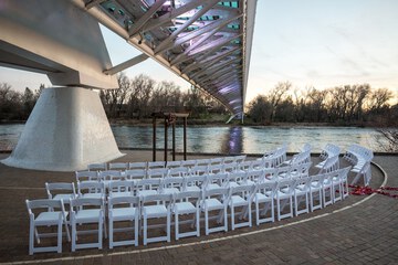 Outdoor wedding area