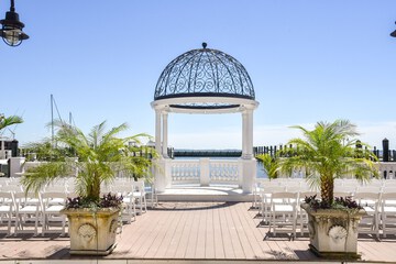 Outdoor wedding area
