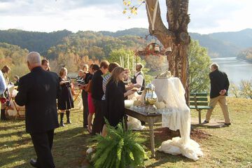 Outdoor wedding area