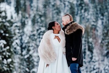 Outdoor wedding area