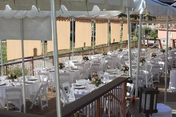 Outdoor wedding area
