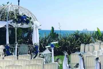 Outdoor wedding area